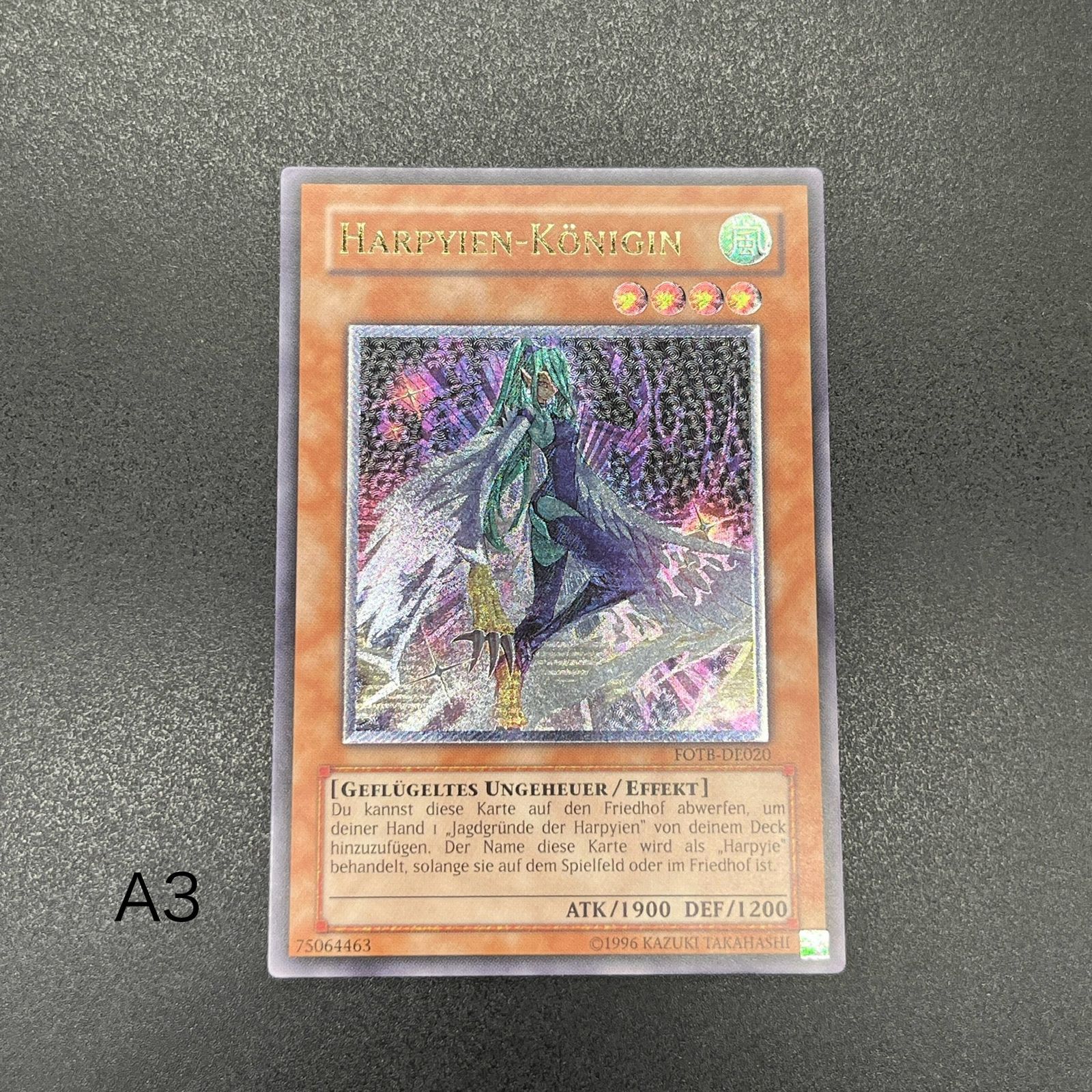 遊戯王 ハーピィ・クイーン/レリーフ/ドイツ語/EU版 A3