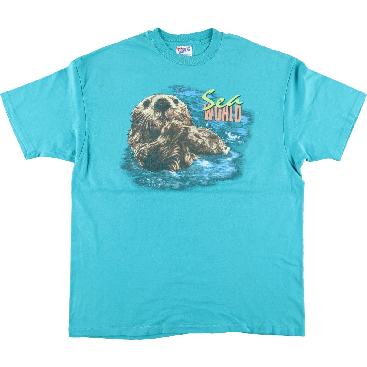 古着 90年代 ヘインズ Hanes ラッコ柄 アニマルTシャツ USA製 メンズXL相当 ヴィンテージ/eaa439129