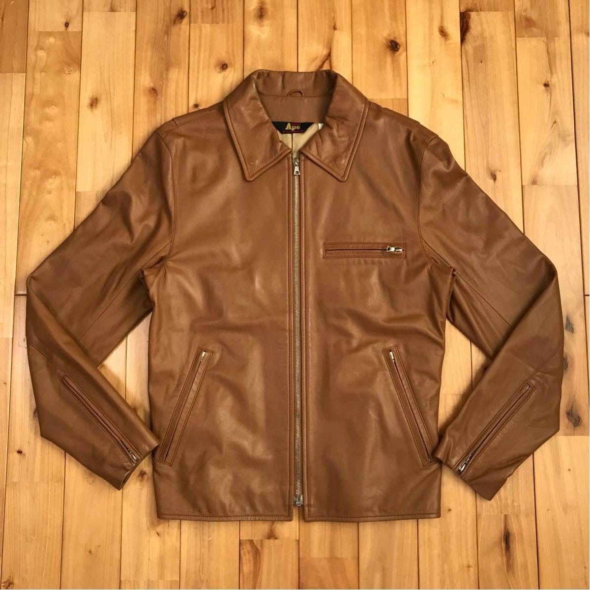 A Bathing Ape レザージャケット/エイプ　bape sサイズ 初期 シープスキン レザージャケット BAPE ベイプ ape エイプ