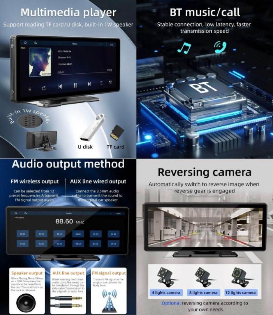 超レア ニューエラ 10.26インチオンダッシュモニター日本語Carplay Android Auto ミラーリング対応 IPSパネル 1600×600の高解像度 ハンズフリー通話 ス 正規品激安大集合！