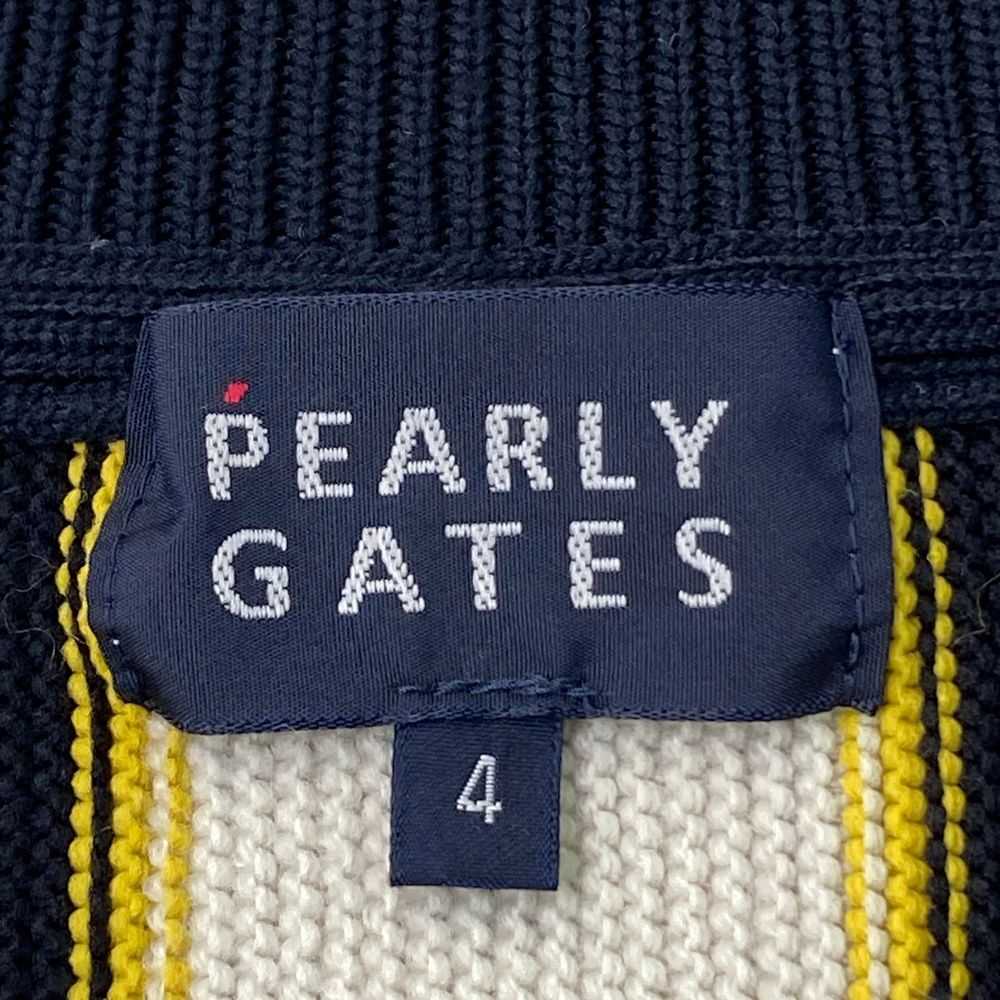 サイズ：4 PEARLY GATES パーリーゲイツ 長袖ニットジャケット