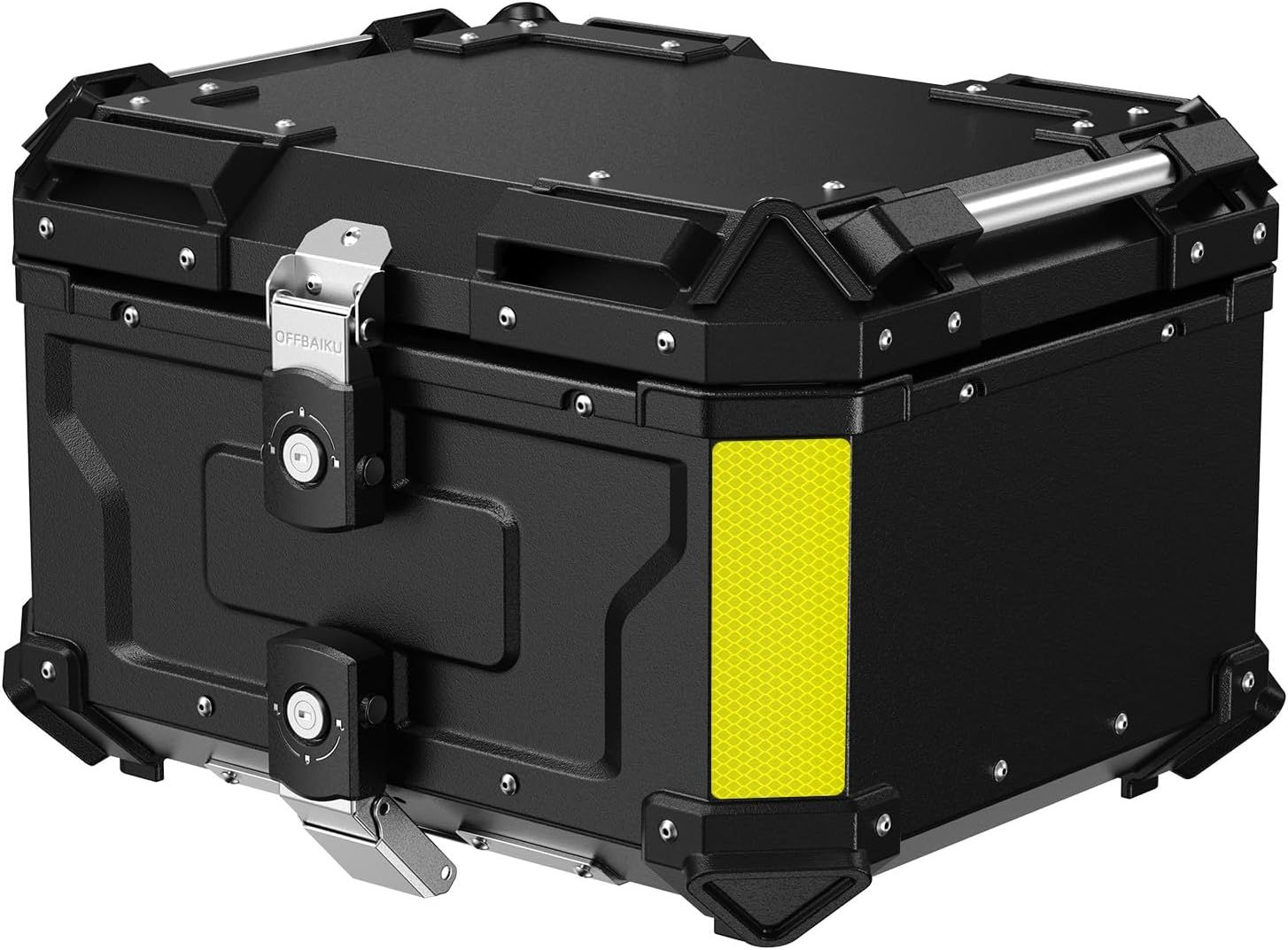 OFFBAIKU バイク用リアボックス トップケース【45L/55L/65/80L・アルミ製】リアボックス オートバイボックス バイクボックス パニアケース バイク用 バイクケース 独創的なロック 大容量 アルミ