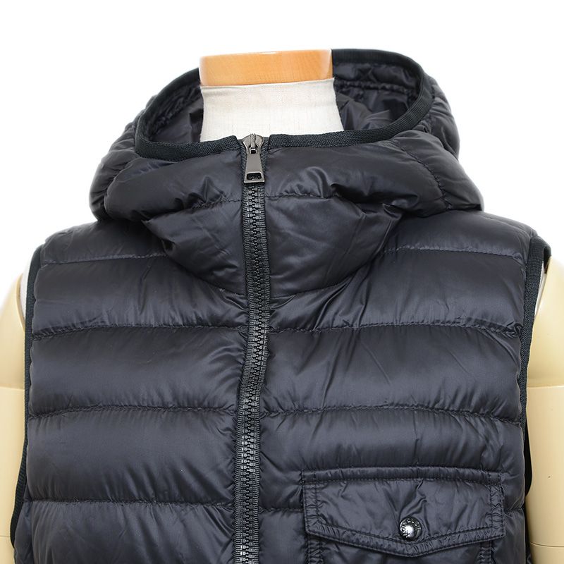 美品　モンクレール　Glygos Gilet 黒 ダウンベスト ジレ　0 美品 モンクレール Glygos Gilet 黒 ダウンベスト ジレ 0