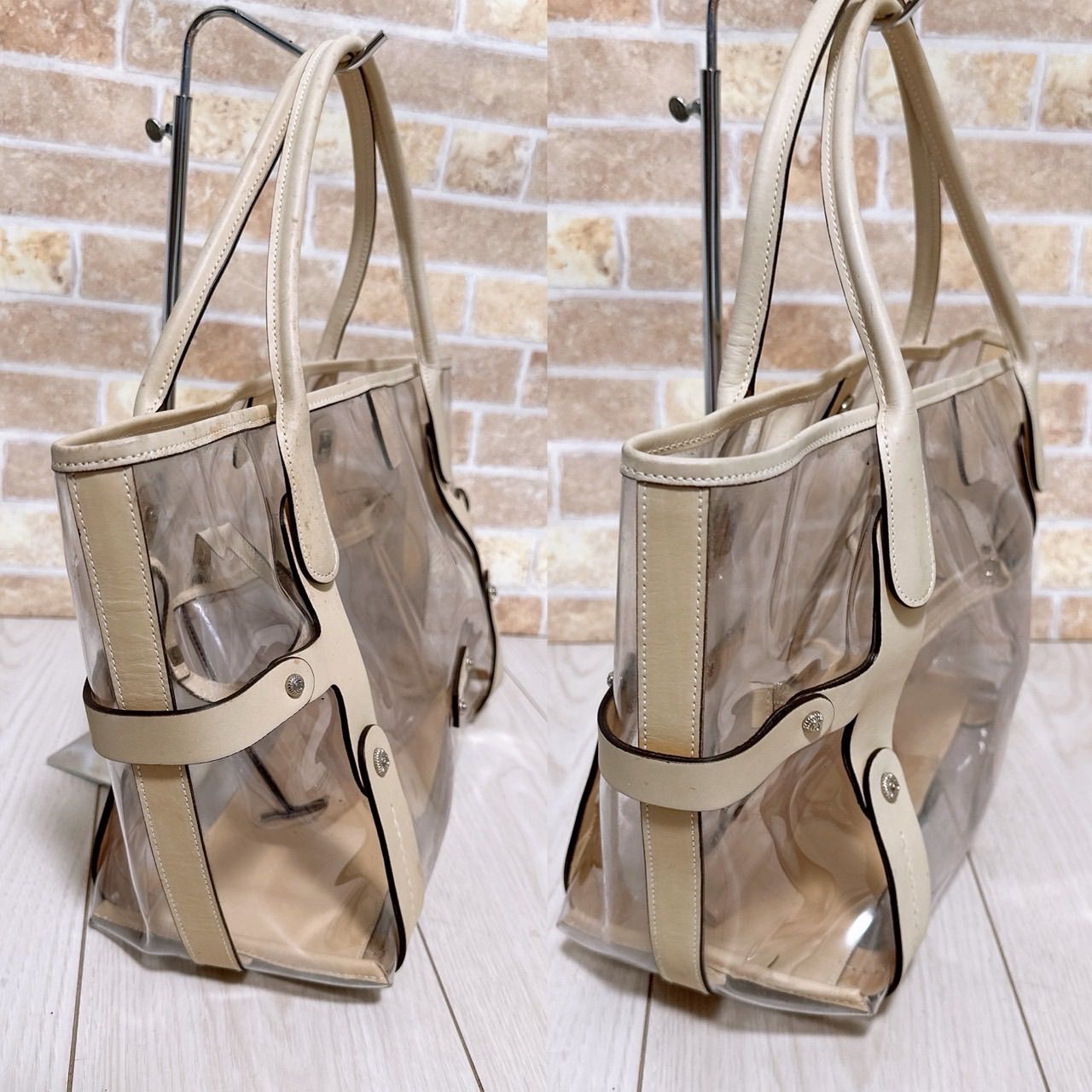 格安》Ferragamo(フェラガモ)スケルトンバッグ 収納付き - メルカリ