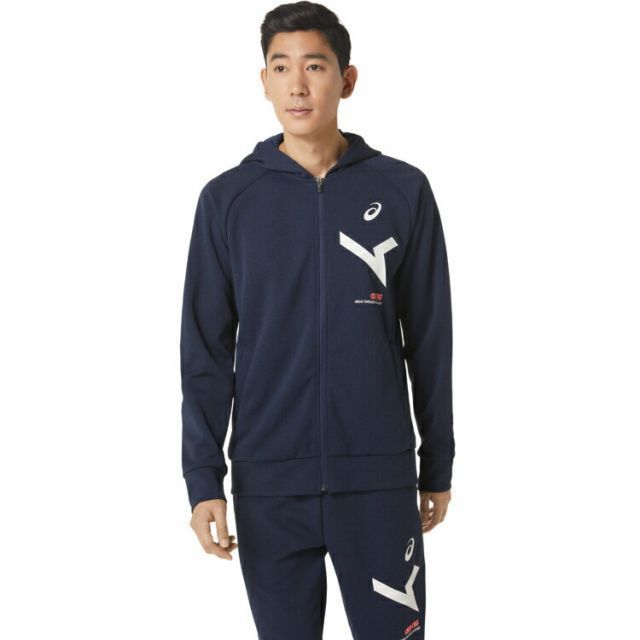 asics アシックス A-I-M SWEAT HOODY ミッドナイト杢 L 2031D998 400 | スポーツ メンズ L マルチカラー 服 衣類 衣料品ウェア ウエア アウター ポリエステルスウェットフルジップフーディー スウェット 