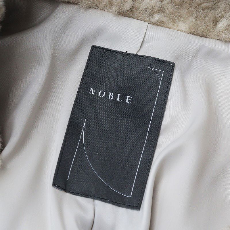 2023AW ノーブル NOBLE リッチフェイクボアショートコート /ベージュ