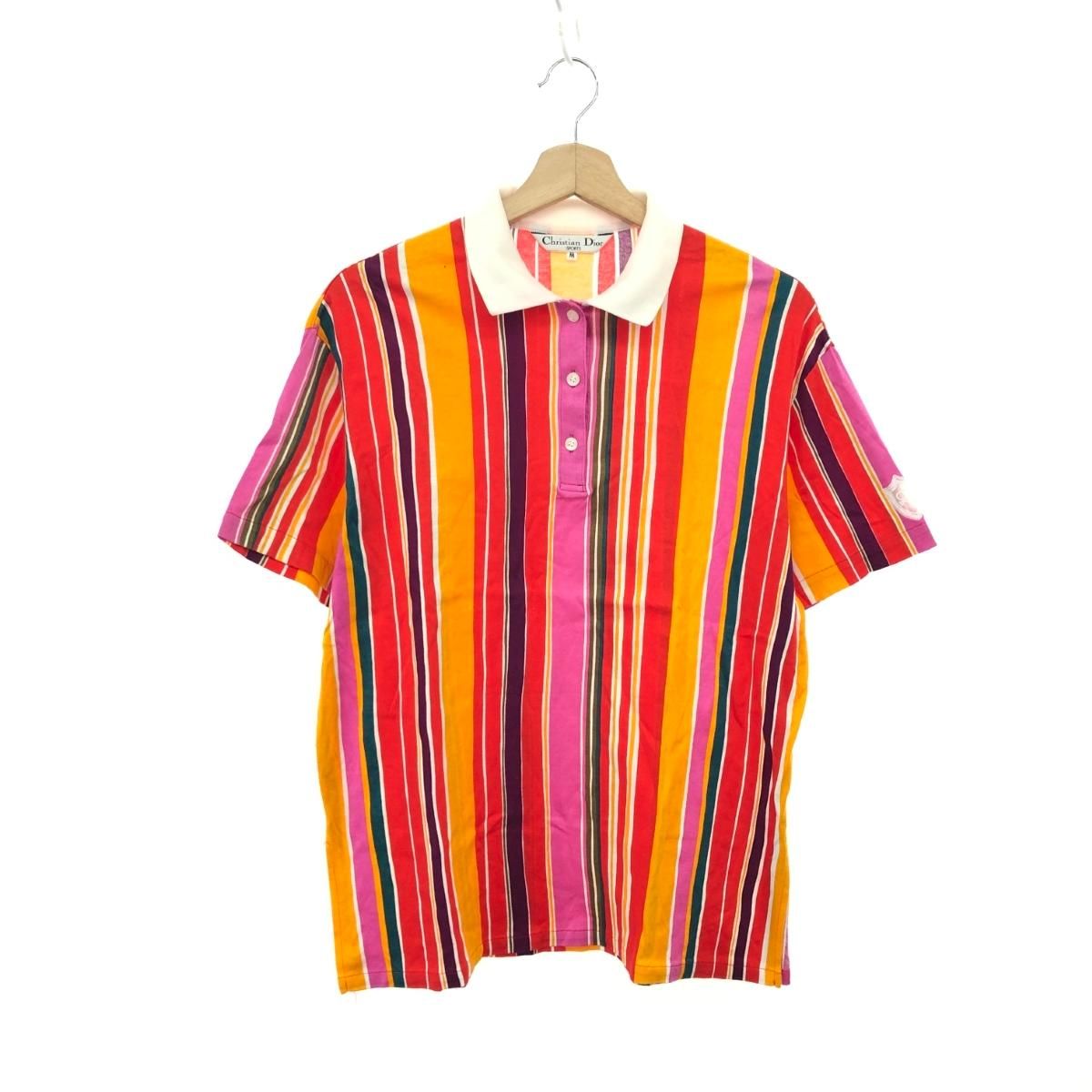 Christian Dior Sports クリスチャンディオールスポーツ ポロシャツ サイズ M 袖エンブレム ヴィンテージ 半袖 L6K5902 マルチ 240001163767