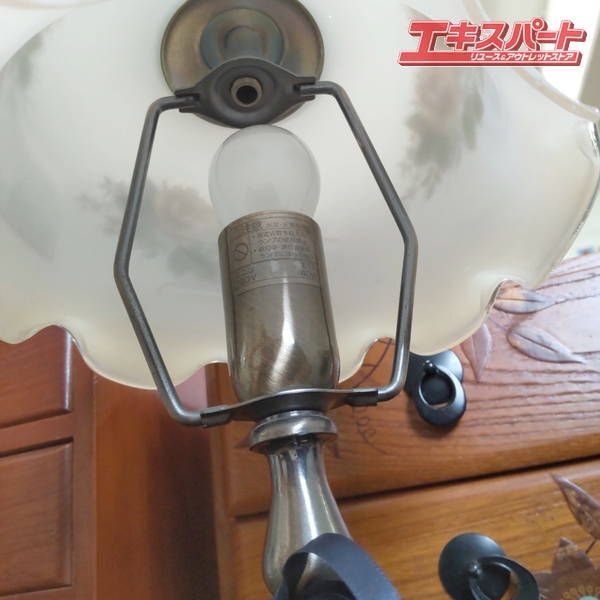 キシマ テーブルランプ 薔薇 ローズ ミルクガラス アンティーク 湘南台 