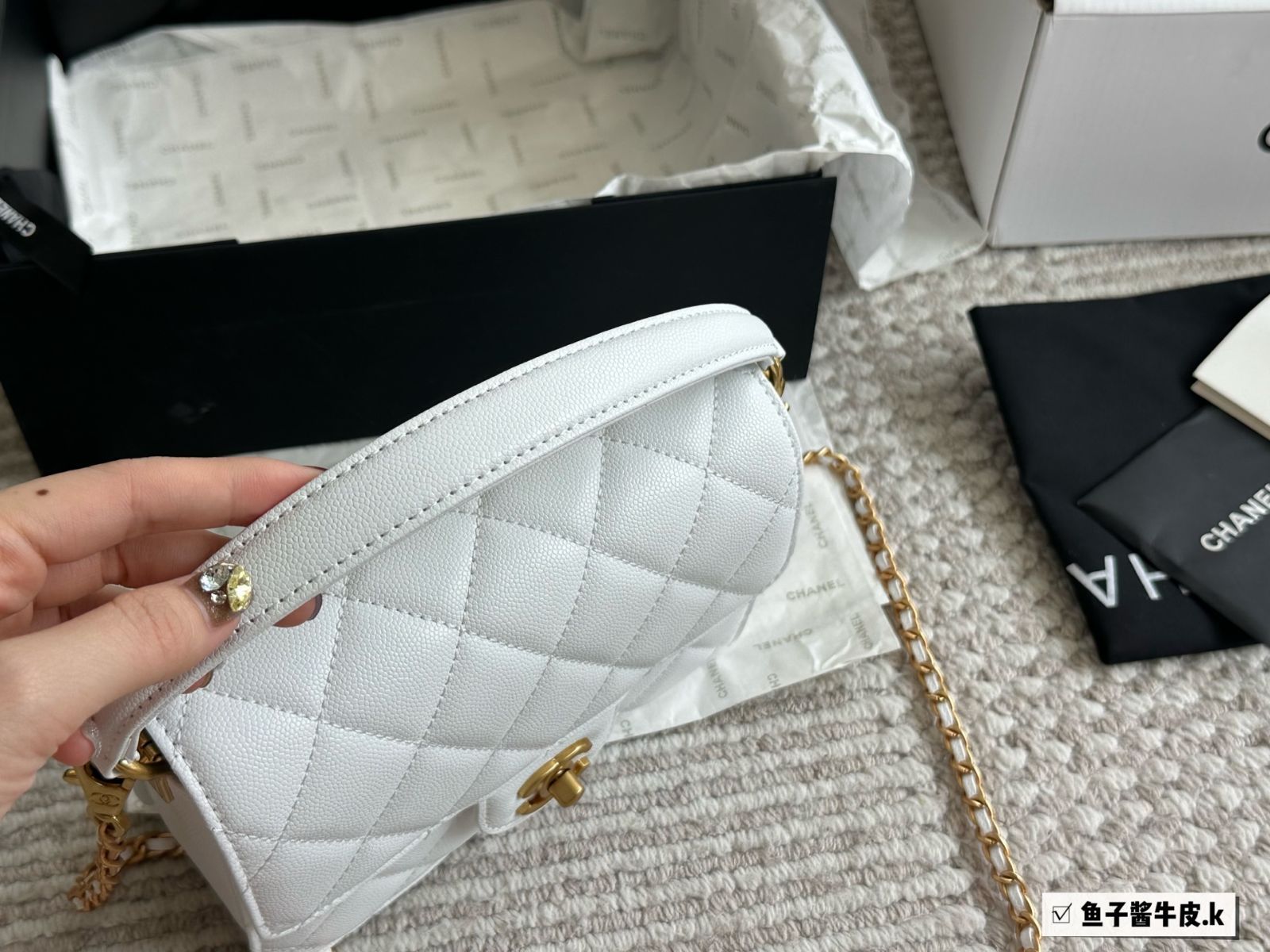 美品【CHANEL】キャビアレザー ルボーイ フラップ バック 今日特価】Chanel 24K シャネル 24K ハンドル フラップバッグ