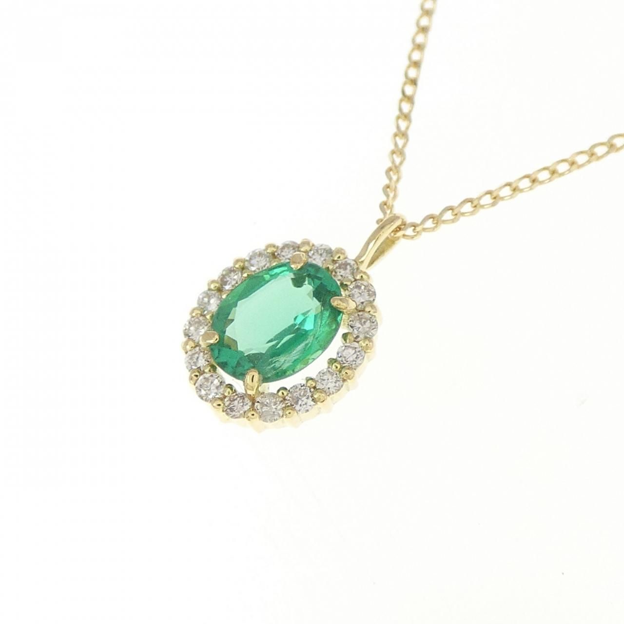 STAR JEWELRY k18YGエメラルドネックレス 新品】K18YG エメラルド ネックレス 0.30CT - メルカリ