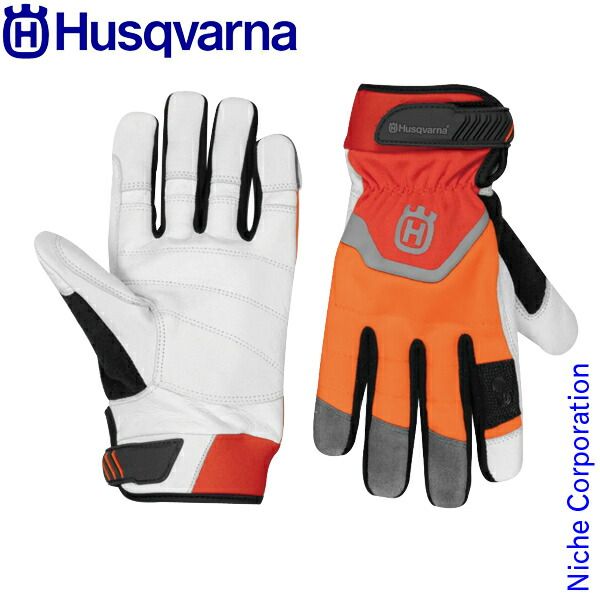 【新品】 ハスクバーナ テクニカル チェンソープロテクション付 Husqvarna 5996512 グローブ 防護手袋 手袋 チェーンソー チェンソー 手ぶくろ ウェア スマホ対応