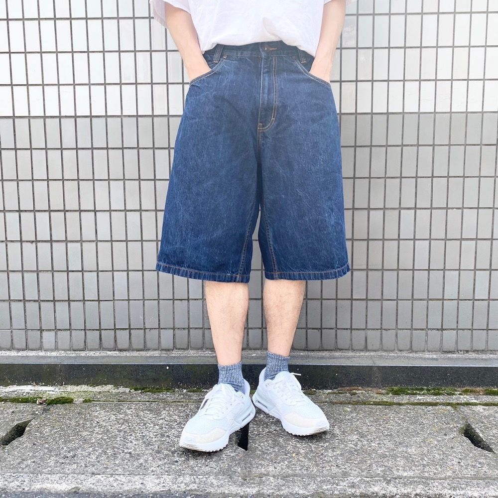 US古着 メッカ mecca usa デニム ショートパンツ ワイド ひざ下