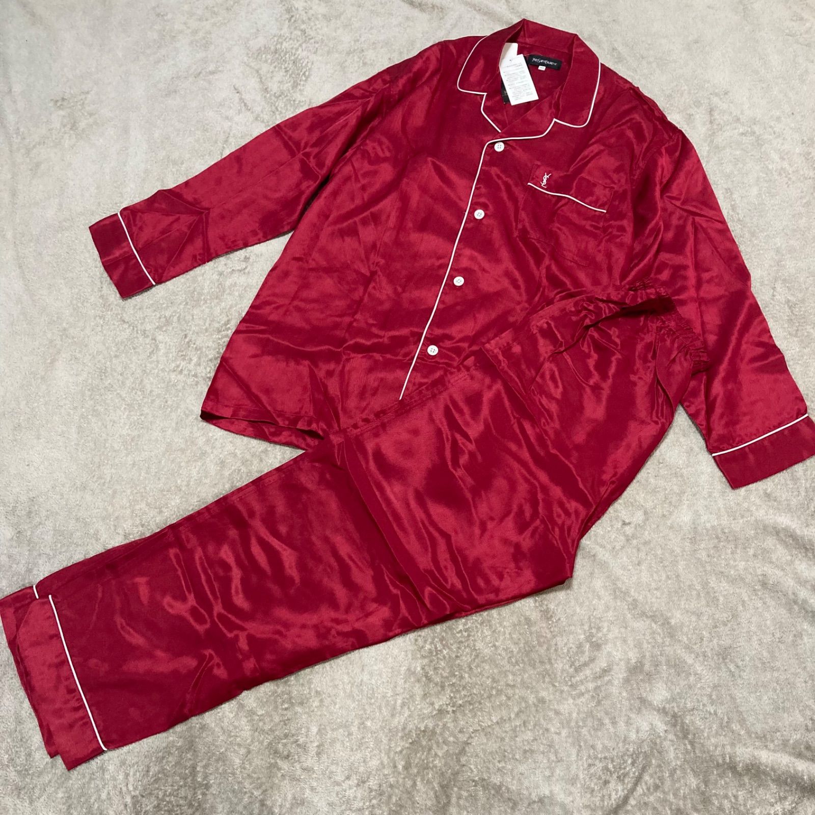 未使用保管品 タグ付 YVES Saint Lauren ロゴ 長傘 タグ付 未使用 YSL Yves Saint Laurent イヴ・サンローラン 長傘 56cm