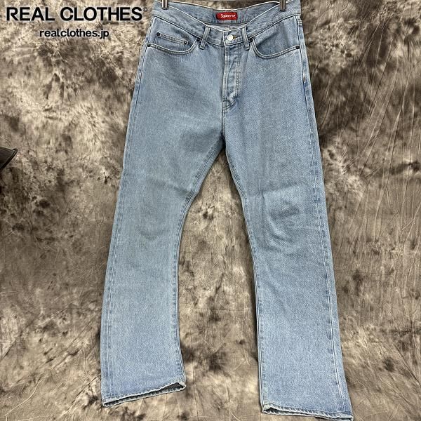 SUPREME ストレートデニム ストーンウォッシュ ブルー サイズ30 