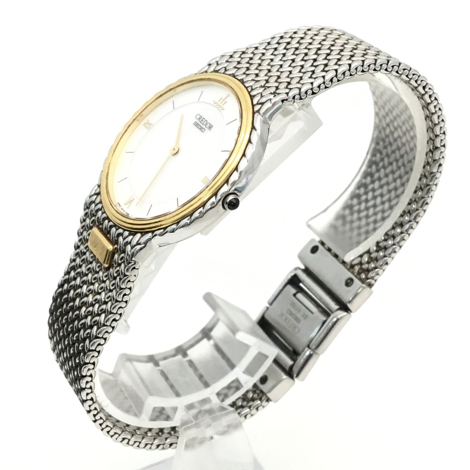 SEIKO クレドール 5A74-0240 18KTベゼル 腕時計 メンズ 稼働品 5-726