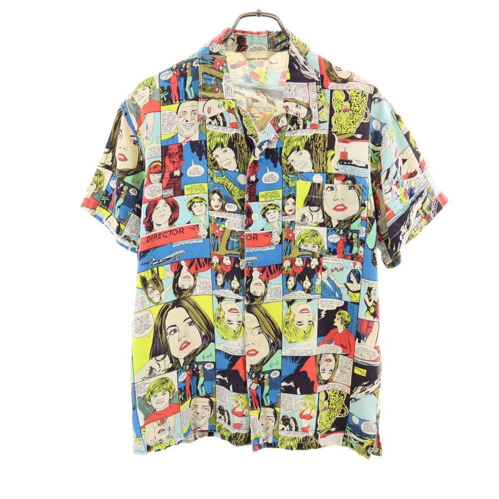 ヒステリックグラマー 総柄 半袖 オープンカラー シャツ HYSTERIC GLAMOUR メンズ 古着 【240325】