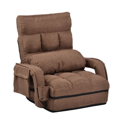 座椅子 ファブリック リクライニング チェアー コンパクト 椅子 座いす 座イス 布地 チェア 一人掛け 1人掛け ソファ ソファー コンパクト 座椅子 リクライニング 14段ギア リクライニングチェアー ファブリック 座イス おしゃれ 椅子 チェアー いす イス コンパクトブラウン  読書クッション グレー