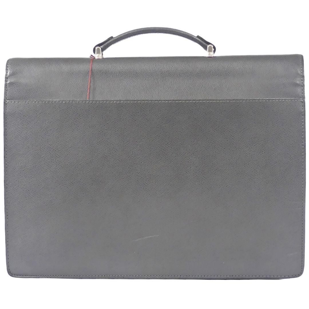 ★LANCEL★ビジネスバッグ ランセル グレー ブリーフケース レザー フランス製 ビジネスバッグ 本革 ブリーフケース レザー メンズ