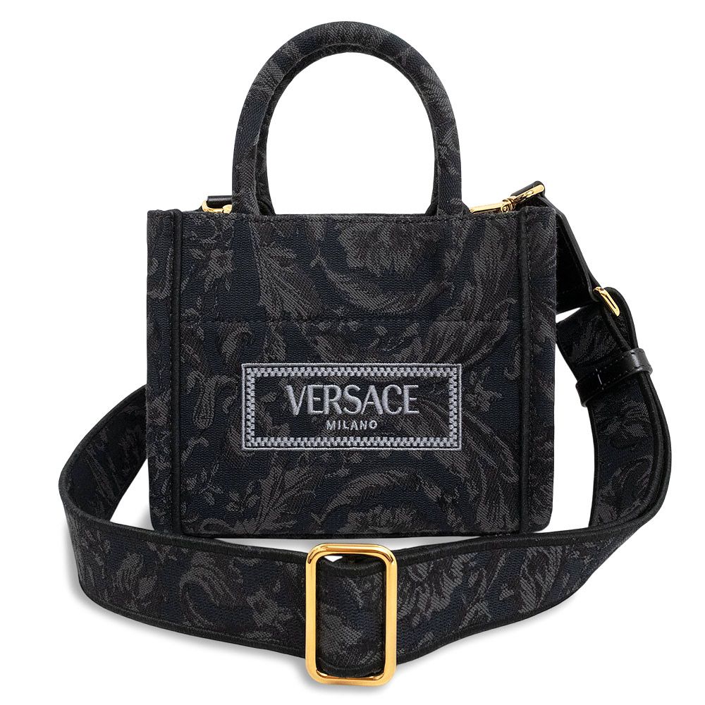 新品未使用】VERSACE 黒色ナイロン2wayショルダーバッグ
