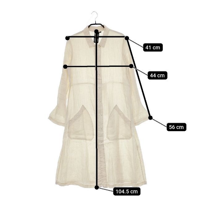 R&D.M.Co- リネン シャツワンピ L ワンピース キナリ ベージュ