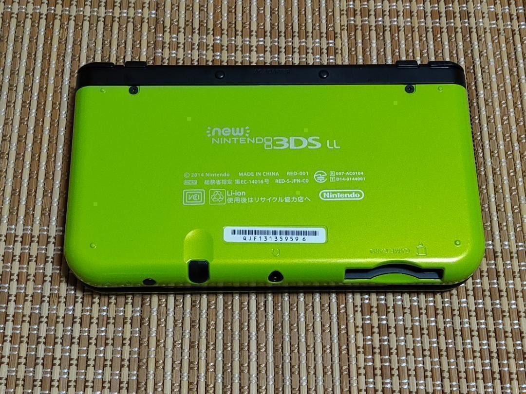 本体のみ New3DSLL ライム×ブラック G