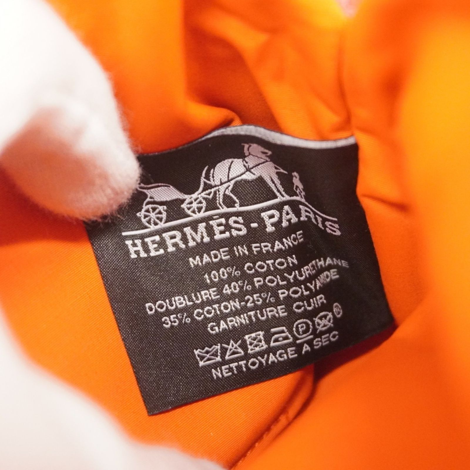 Bカン　Hermès 　ポリード　ピンク キャンバスポーチ HERMES】エルメス ボリードポーチ20 ピンク キャンバス【中古