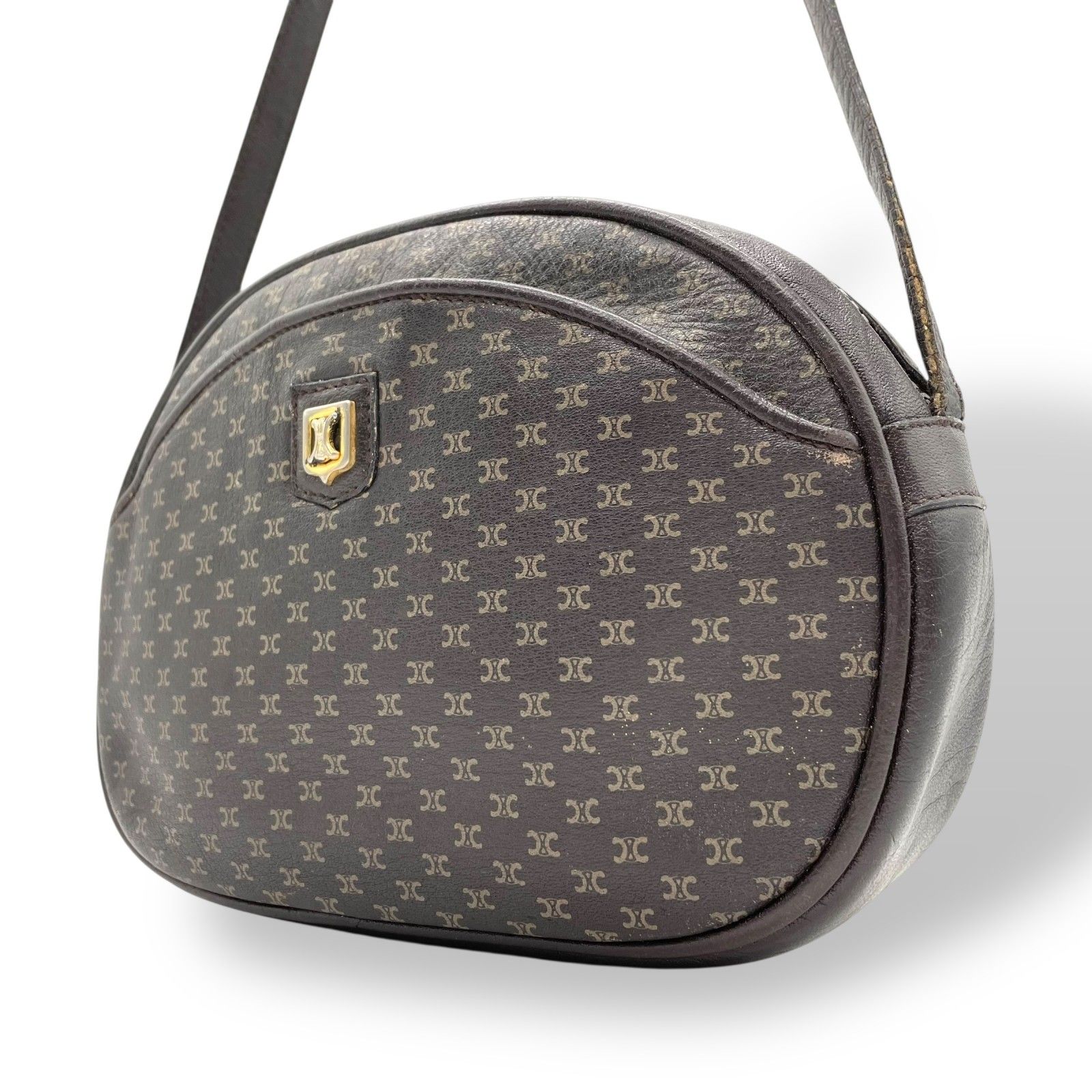 CELINE セリーヌ ミニショルダーバッグ マカダム 金具 トリオンフ