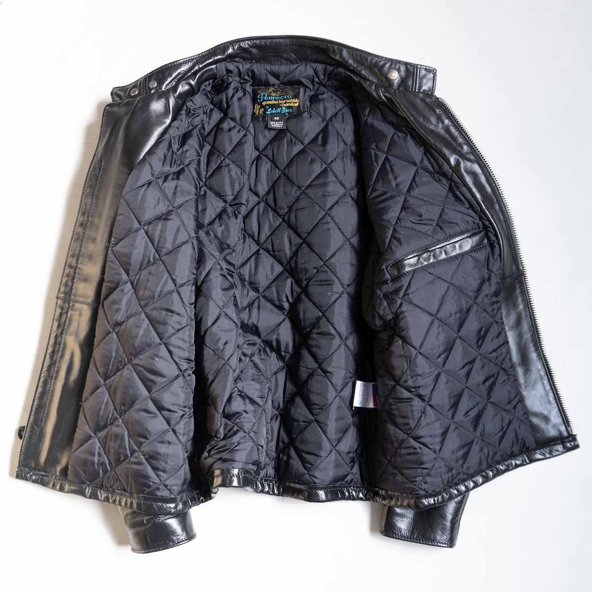 美品】SCHOTT【641HH ホースハイド シングルライダースジャケット】42 