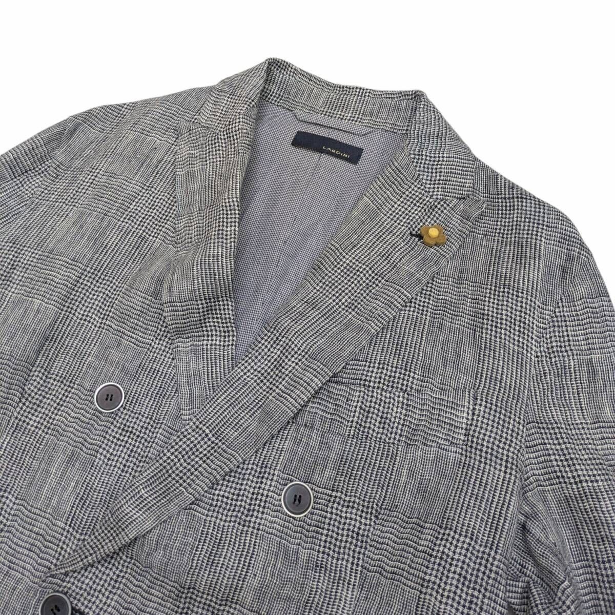 LARDINI ラルディーニ PTD406E テーラードジャケット ダブル 麻 リネン 