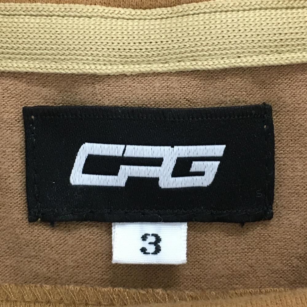 美品】CPG 長袖ハイネックシャツ ライトブラウン 微起毛素材