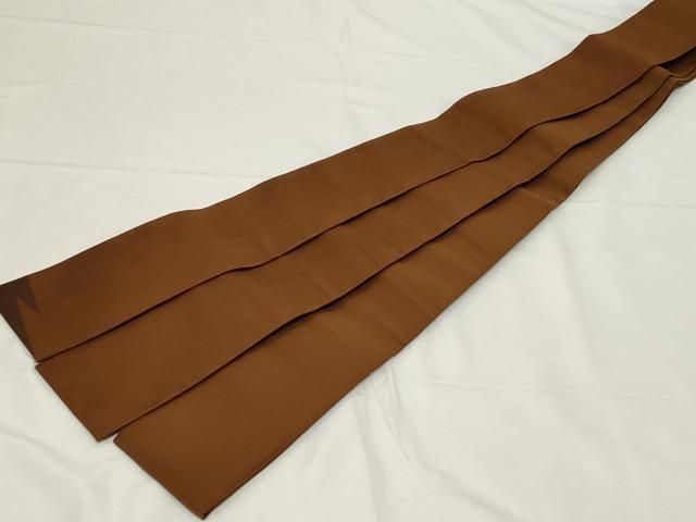 平和屋着物 男性 爪搔き本綴れ 角帯 渋紙色 正絹 dy