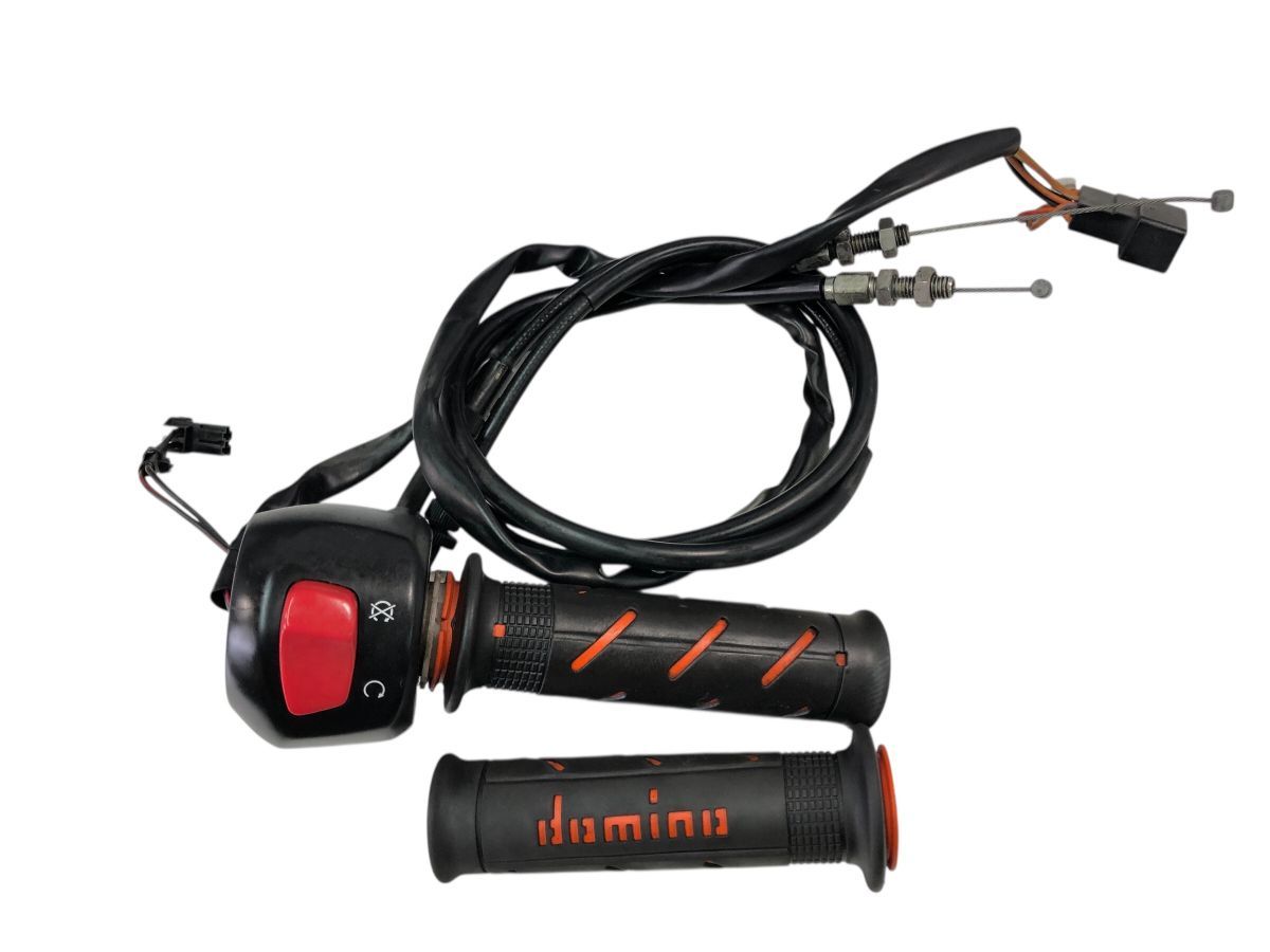 GSX1300R ハヤブサ 隼 GW71A 初期型 右 スイッチ スロットル ドミノグリップ ワイヤー付 補修 流用 2764-M6366