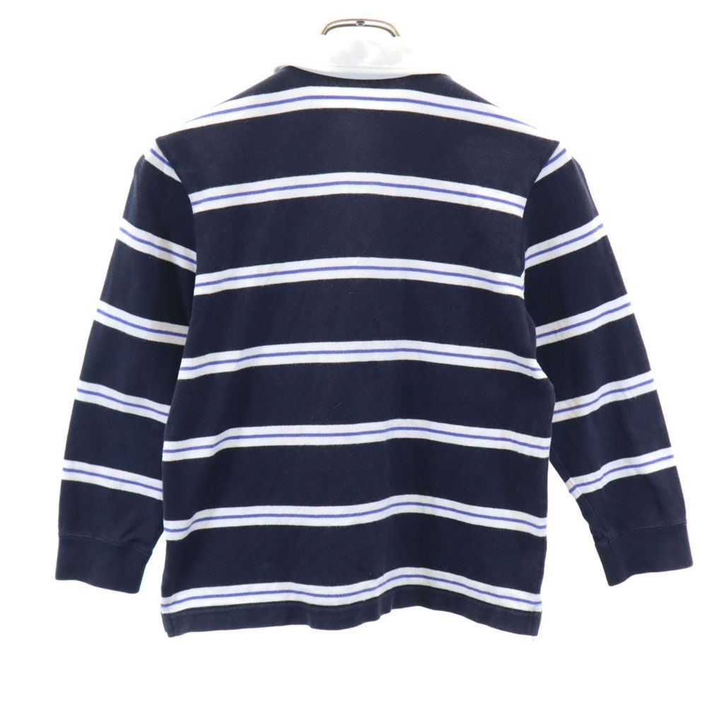 バーバリー 三陽商会 ボーダー 長袖 ポロシャツ 130 ブルー系 BURBERRY キッズ バーバリー 三陽商会 ボーダー 長袖 ポロシャツ 130 ブルー系 BURBERRY