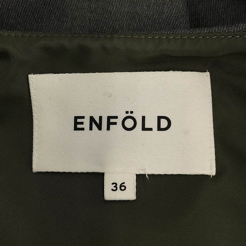 美品】 ENFOLD / エンフォルド | 2020AW | ナイロンツイル Mix Fabric コート | 36 | カーキ/グレー |  レディース - メルカリ