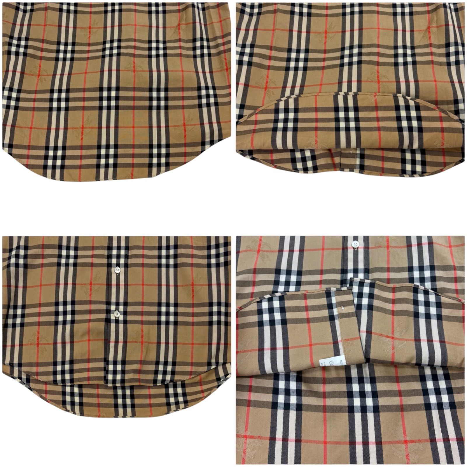 バーバリーズ Burberrys 長袖 ロングシャツ 80s ノバチェック シャドー 