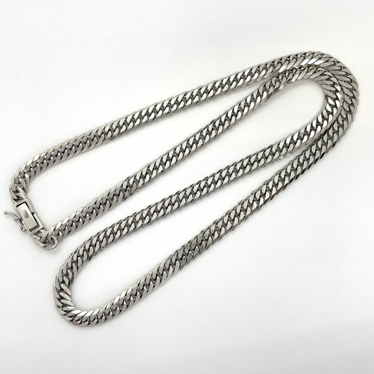 5khd319】喜平 ネックレス Pt850 プラチナ 6面 ダブル 50.9cm 51.3g  