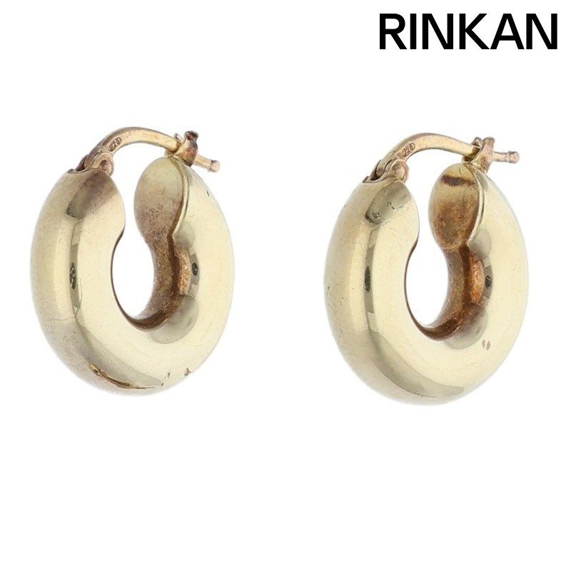 ジルサンダー CLASSIC ROUND EARRINGS ゴールドメッキシルバー