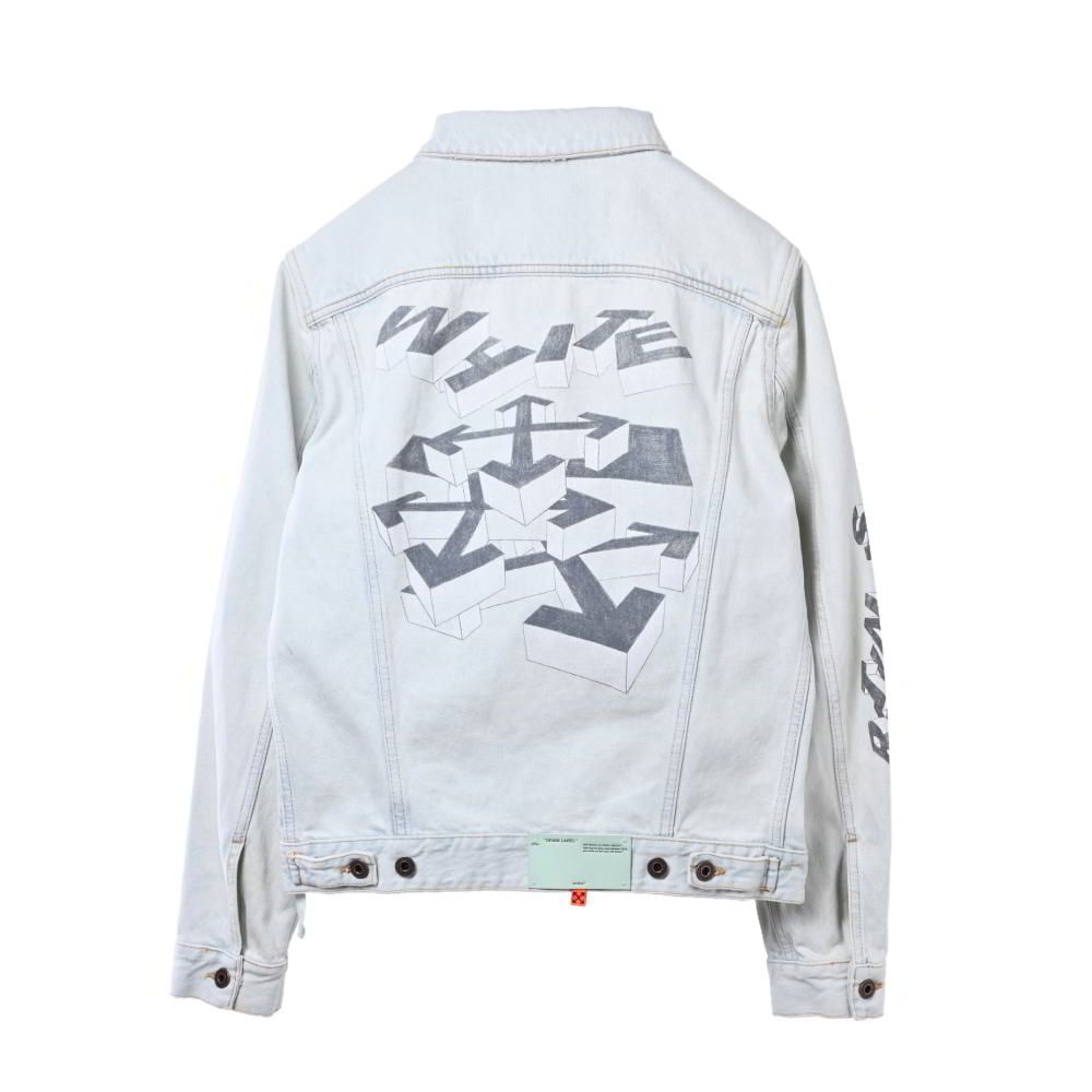 OFF-WHITE コットン バックプリント デニムジャケット - メルカリ