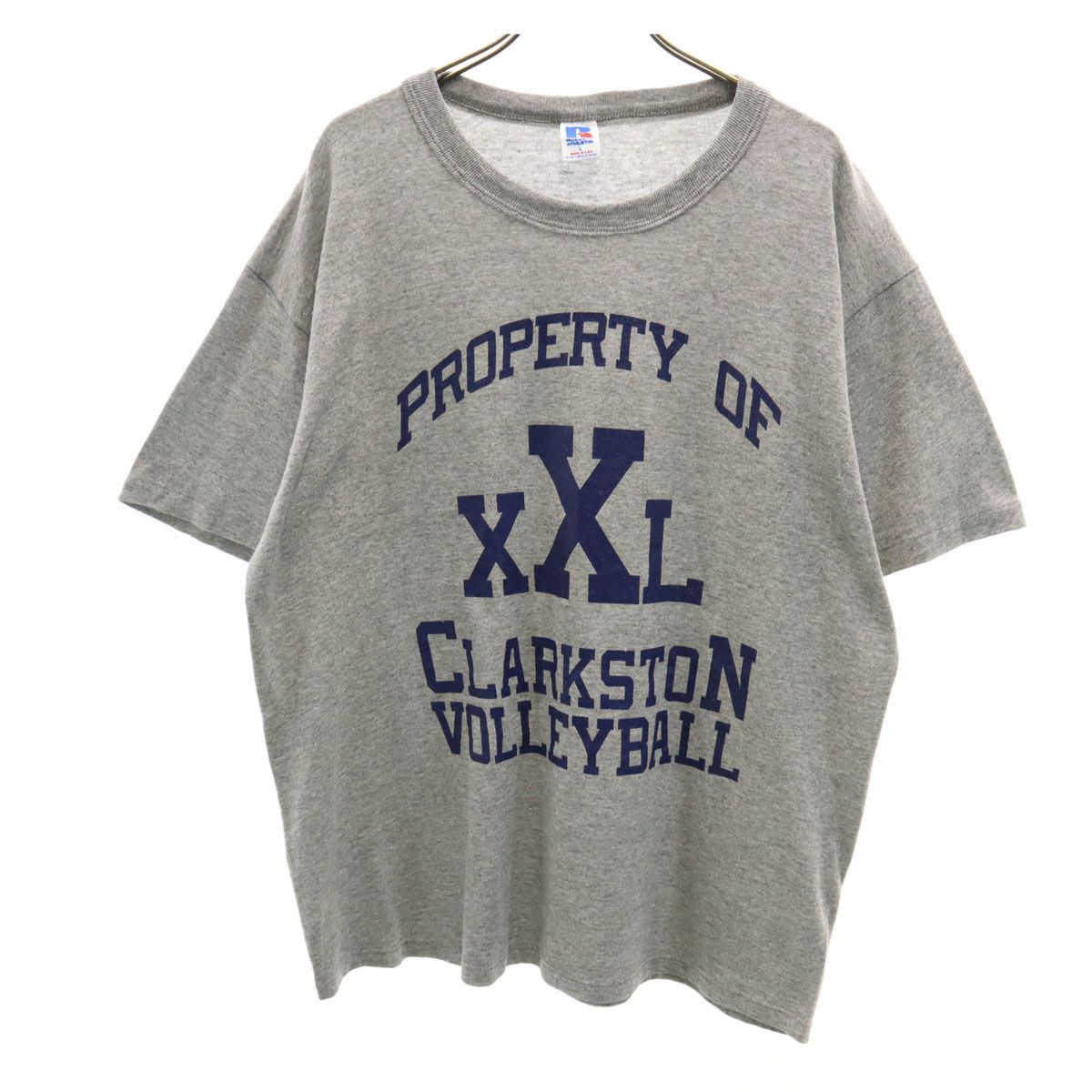 90s RUSSELL ATHLETIC ラッセルアスレチック Tシャツ グレー 半袖 USA 