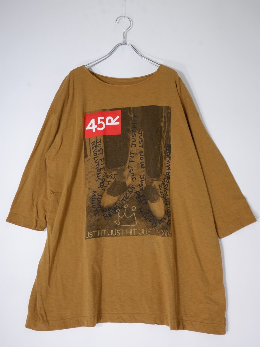 45Rフォーティファイブアール45rpm プリントデザイン 5分袖オーバーサイズTシャツ カットソー 0 LTSA78058