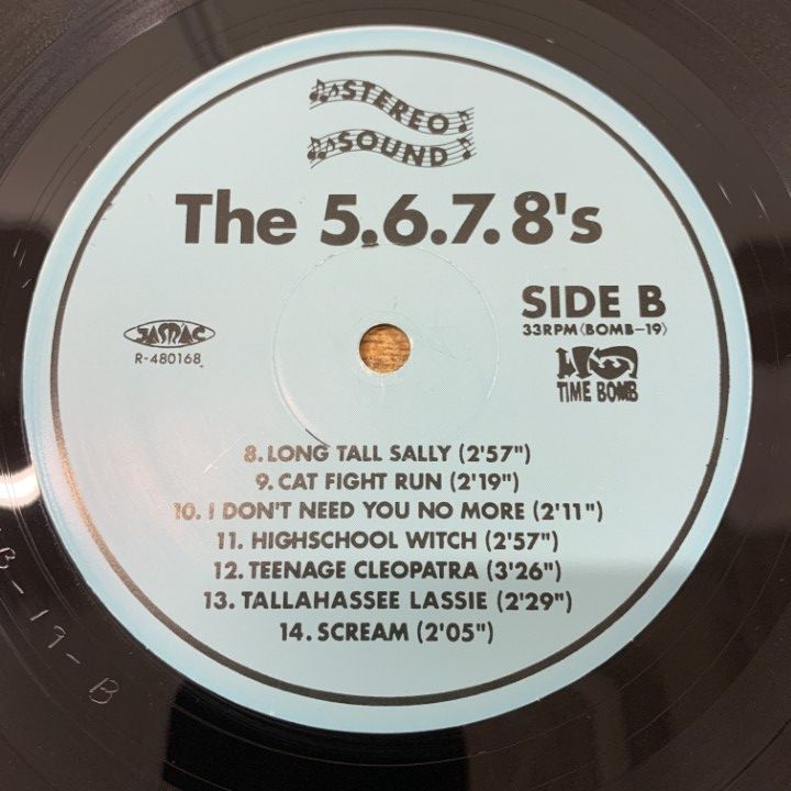 THE 5.6.7.8'S 10inch レコード △01)【同梱不可】ザ・ファイブ・シックス・セブン・エイツ/The