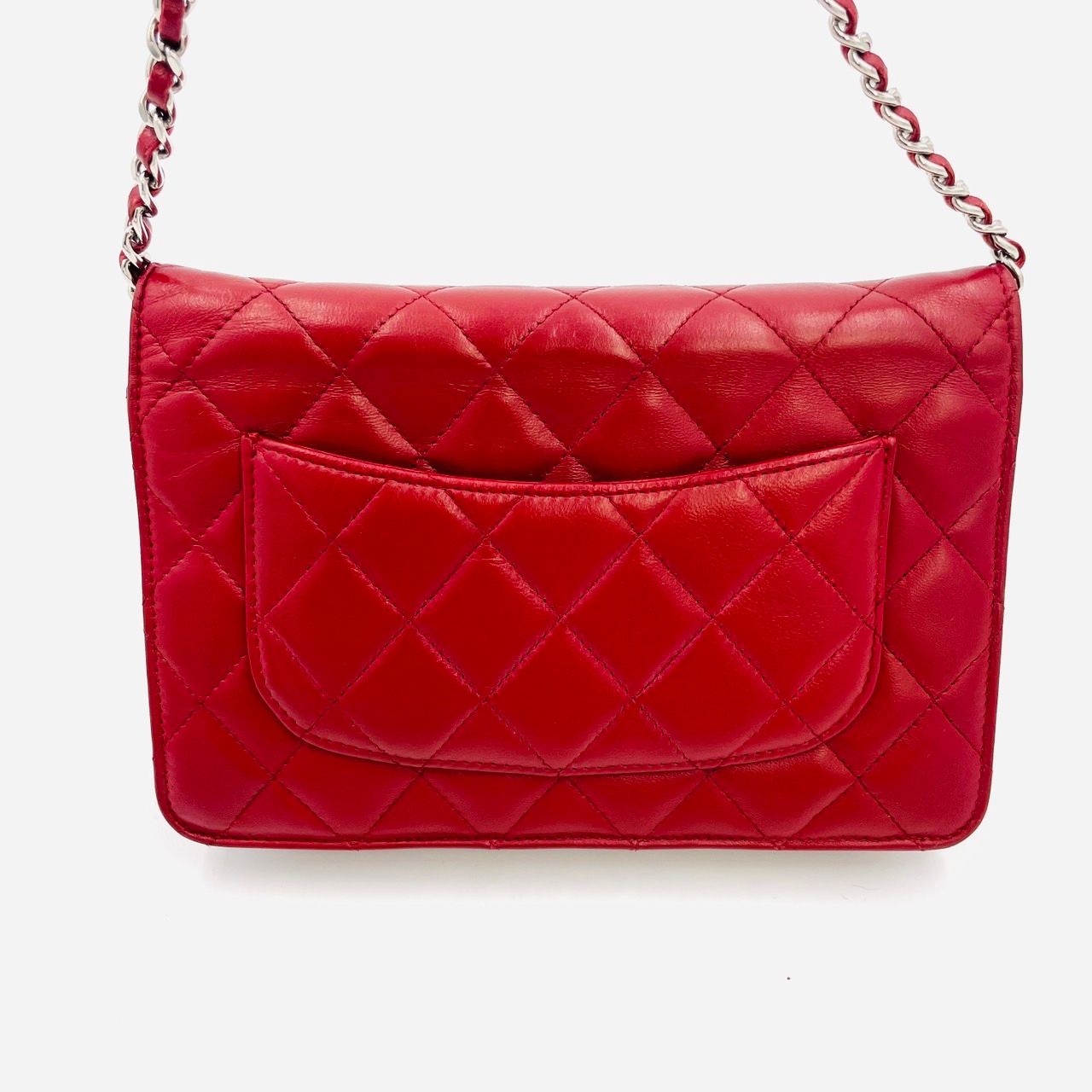 シャネル CHANEL マトラッセ チェーン ショルダーバッグ レッド