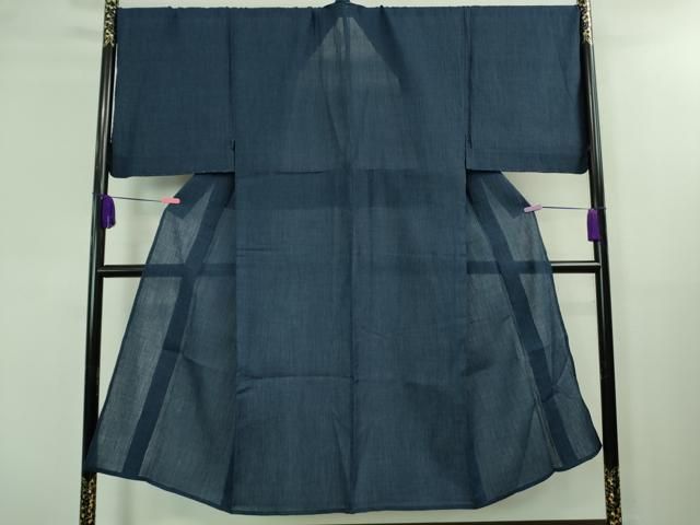 平和屋着物 上 夏物 男性 本場小千谷ちぢみ 麻 キングサイズ 格子 ♥ DZAA8366kh5