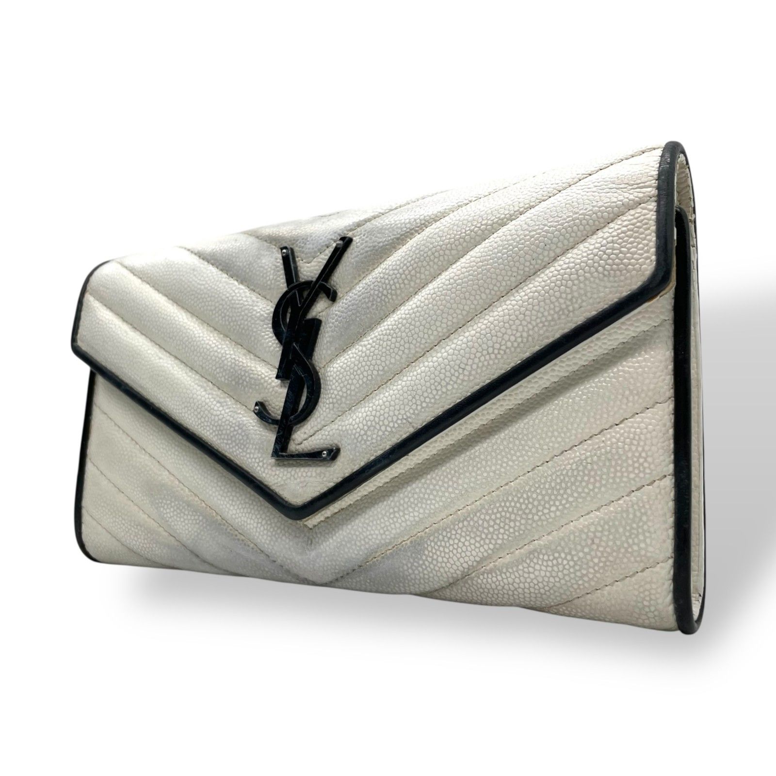 サンローラン 長財布 バイカラー サンローランパリ イブサンローラン