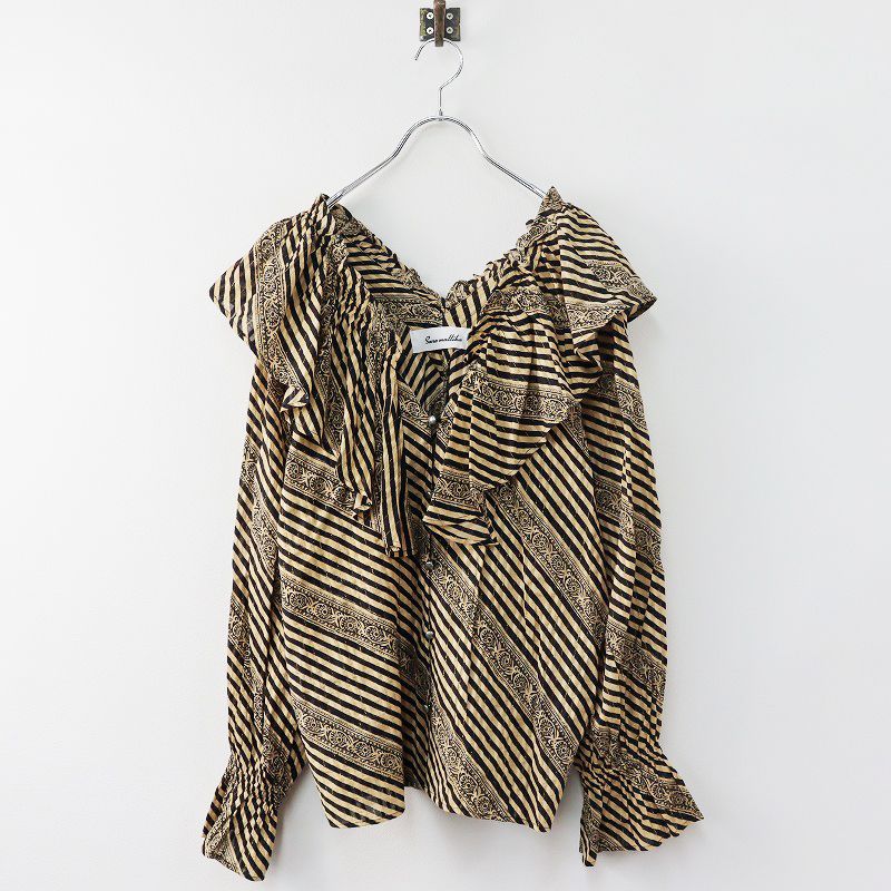 美品 2023AW サラマリカ SARA MALLIKA RAYON JQD STR PRINT