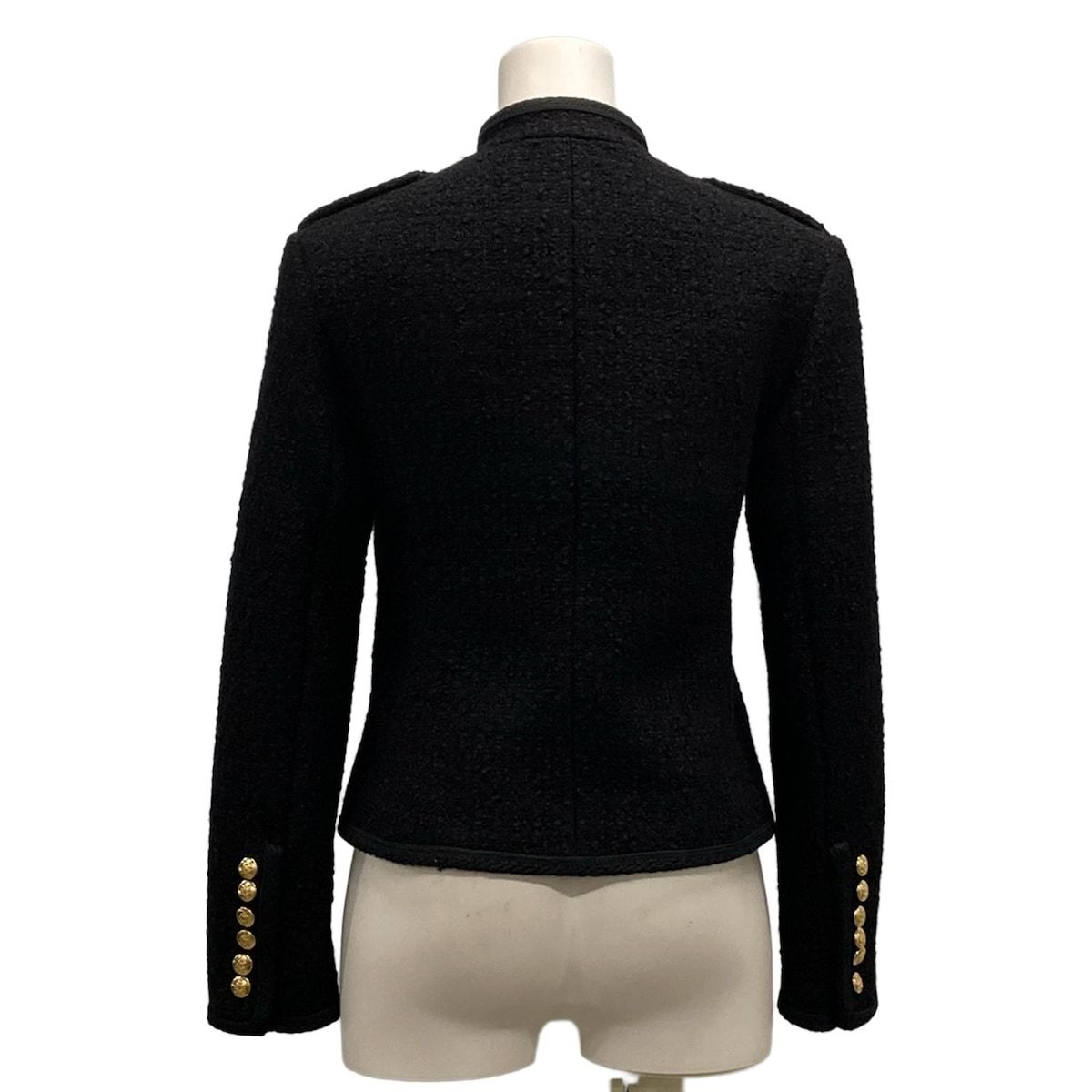 CELINE セリーヌ ジャケット サイズ34 S レディース 2V99P764L 黒 長袖 秋 冬 ツイード コットン コットン ウール
