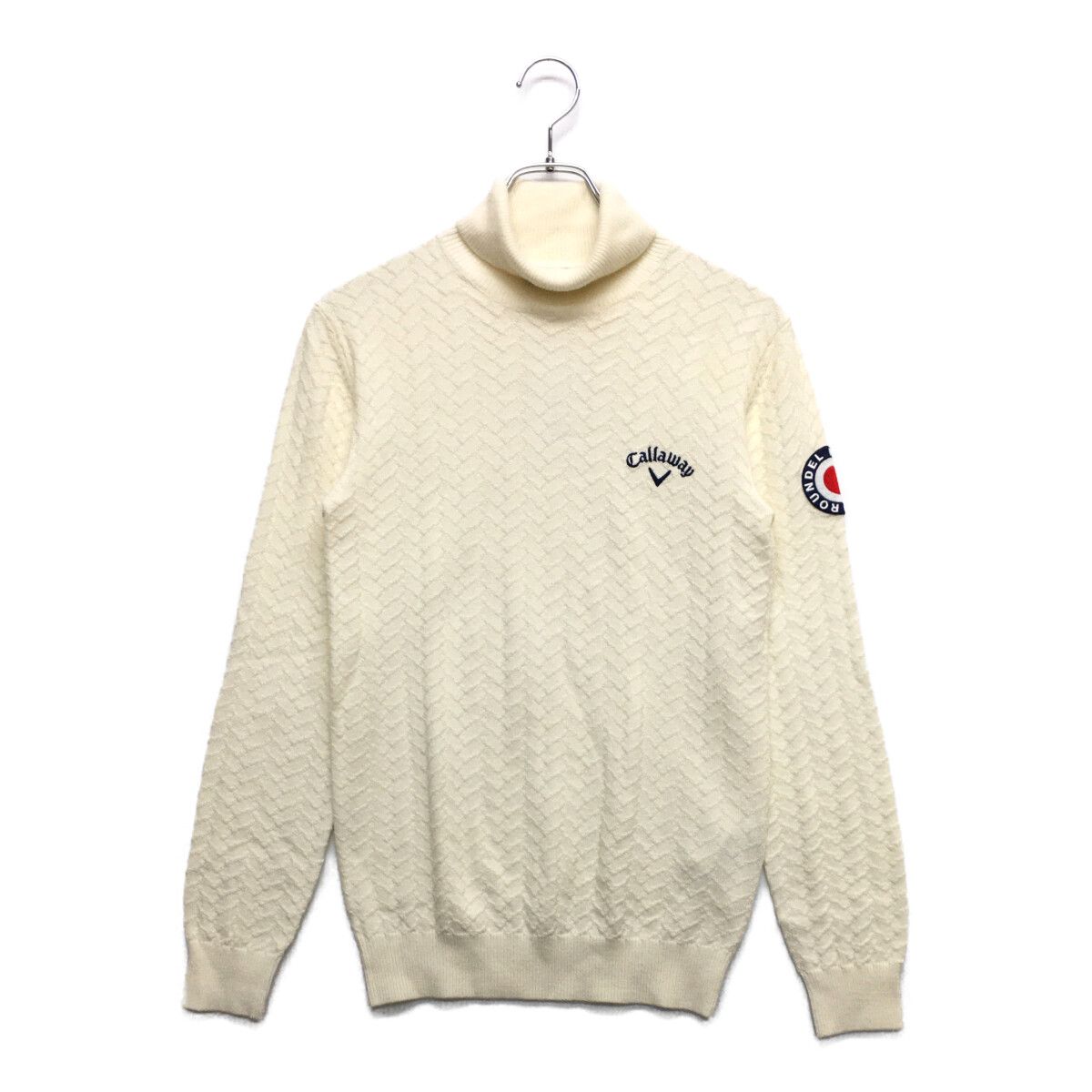 Callaway - coco 中古 キャロウェイ Callaway メンズ セーター M 白 ホワイト タートルネック ヘリンボーン柄 中古 メンズ キャロウェイ Callaway セーター M 白 ホワイト