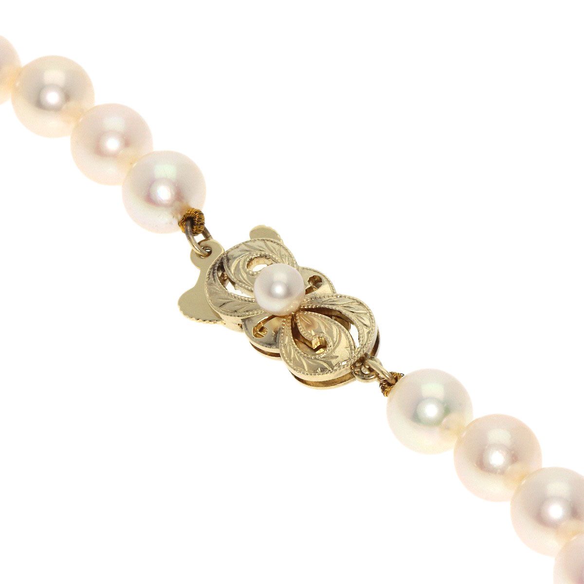 MIKIMOTO ミキモト パール 真珠 ロング ネックレス K14YG