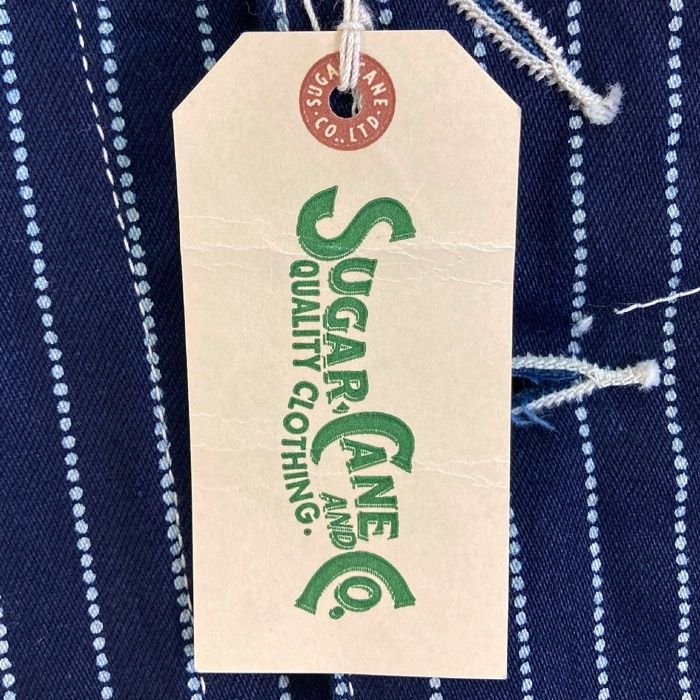 SUGER CANE シュガーケーン　ネイビー ストライプ ベスト　38 シュガーケーン SUGAR CANE ベスト SC12654 ウォバッシュ