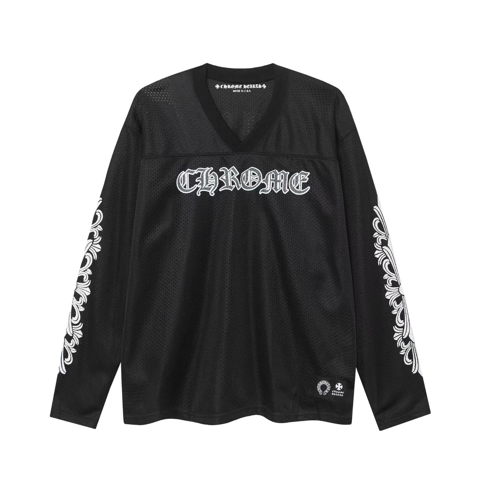 Chrome Hearts クロムハーツ 長袖 Ｔシャツ ブラック ロンT カットソー ロングTシャツ 二層メッシュ メッシュ生地 ルームウェア 家着  仕事着 カジュアル シンプル ＃777 - メルカリ